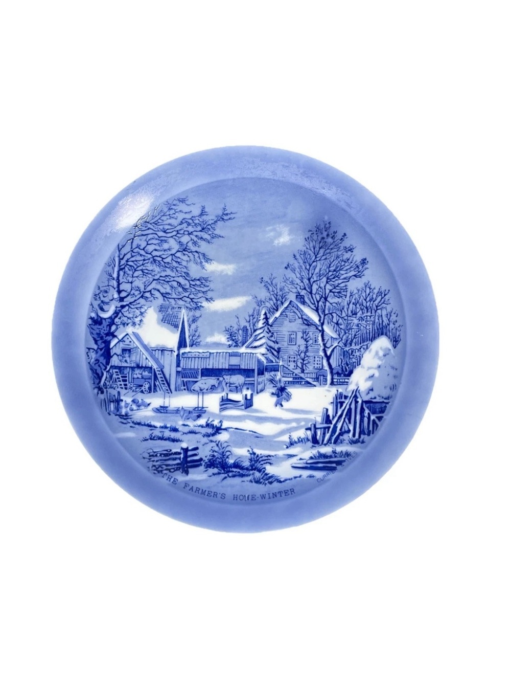 Vintage Currier & Ives "THE FARMER'S HOME-WINTER" Collectors Decorative Plate